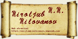Miroljub Milovanov vizit kartica